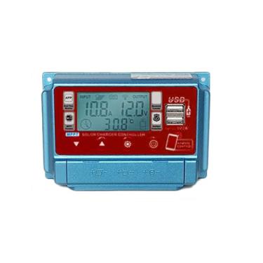 Imagem de Controlador de carregador solar WiFi + BT 40A 12V / 24V / 36V / 48V / 60V Controladores MPPT de carregamento Tela LCD Controlador de saída USB duplo 5V APP Controle remoto Controlador de carga solar