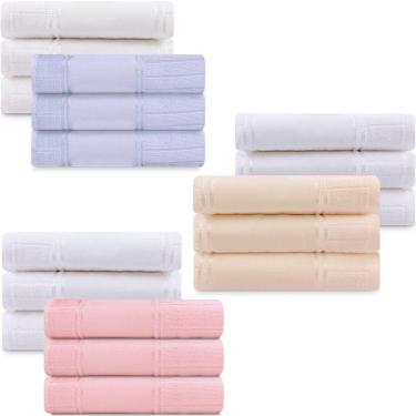 Imagem de Jogo de Toalha 6 Peças Banho Aveludado Para Bordar Artesanalle Dohler - Emcompre