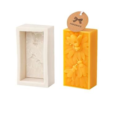 Imagem de Molde de vela de abelha de favo de mel, molde de silicone para colheita de abelhas, molde de silicone para sabonete, cera de soja, resina epóxi, faça você mesmo, artesanato artesanal, decoração de