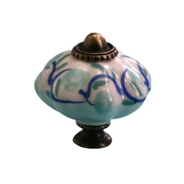 Imagem de Puxadores de cerâmica feitos à mão para móveis, cozinha, quarto, gaveta, cômoda, puxa uma peça com parafuso, a021