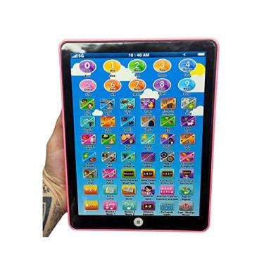 Imagem de Brinquedo Tablete Interativo Infantil Bilíngue Educativo Rosa Presente Brinquedo Educativo s/acesso a internet