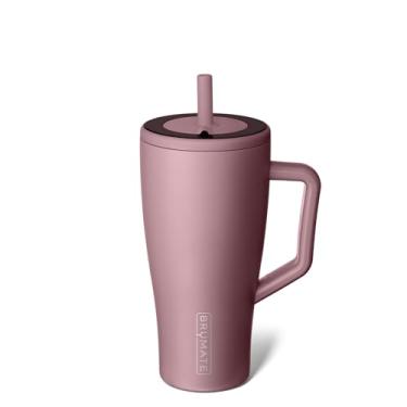 Imagem de BrüMate Era 30 oz Tumbler with Handle and Straw | 100% Leakproof Insulated Tumbler with Lid and Straw | Made of Stainless Steel | Cup Holder Friendly Base | 30oz (Rose Taupe)