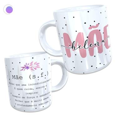 Imagem de Caneca Dia Das Mães Personalizada Nome e Significado - Alça e Interior Rosa ou Branca - 325ml