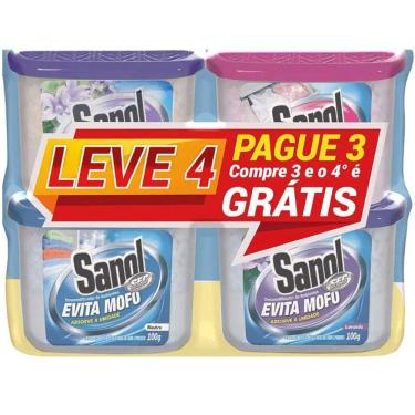 Imagem de Anti Mofo Sanol Desumidificador - Kit Leve 4 Pague 3 Evita Mofo 100g cada