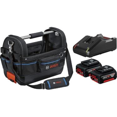 Imagem de Kit 2 Baterias 18V 4Ah com Carregador Bivolt e Bolsa BOSCH