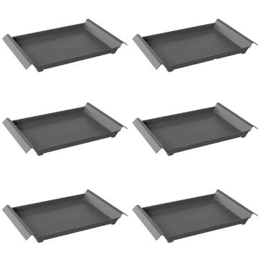 Imagem de Kit 6 Bandejas Plástica Grande Servir Self Service 45x29cm R
