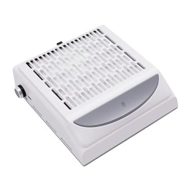 Imagem de Milageto 100w máquina coletor de poeira do prego ferramenta manicure profissional acrílico unhas extrator poeira sucção velocidade ajustável, branco