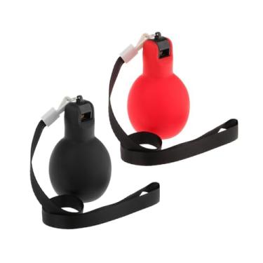 Imagem de Kokiya 2x apitos de mão, apitos de treinadores com cordões, apitos esportivos de som alto, apitos de sobrevivência para crianças de futebol, vermelho preto