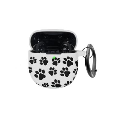 Imagem de AGAOSH Para Bose QuietComfort Earbuds II (2022)/Nova capa Bose QuietComfort Ultra com chaveiro, capa protetora de silicone macio com estampa de pata fofa para Bose QC ii 2 capa de carregamento de