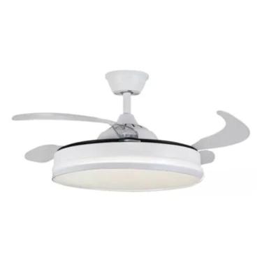 Imagem de Embuled Ventilador Led Plafon Retratil Teto Controle Remoto 4 Pás Branco ou Preto