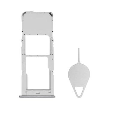 Imagem de BESJMYT Substituição para bandeja de cartão SIM Samsung Galaxy A23 5G (versão SIM único) - Adaptador de suporte de slot de bandeja de cartão prata com ejetor de agulha para A23 5G SM-A236U A236U1