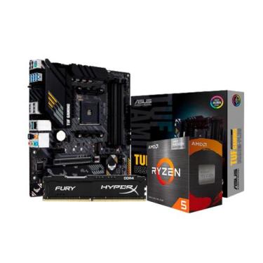 Imagem de Kit Upgrade AMD Ryzen 5 5600GT Placa Mãe Asus TUF Gaming B550M-Plus Me