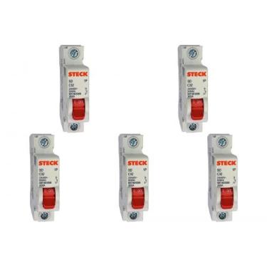 Imagem de Kit C/5 - Disjuntor Steck ''Din'' Unipolar 32A. C