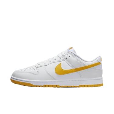 Imagem de Nike Tênis masculino retrô Dunk Low (DV0831-110, branco/branco / ouro universitário), Branco/branco / ouro universitário, 41