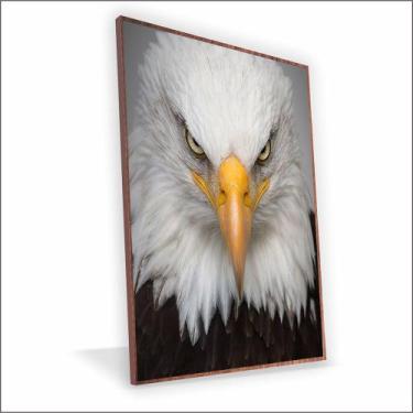 Imagem de Quadro Águia Canvas Sem Vidro - Center Molduras, 40x30 Filete, Madeira