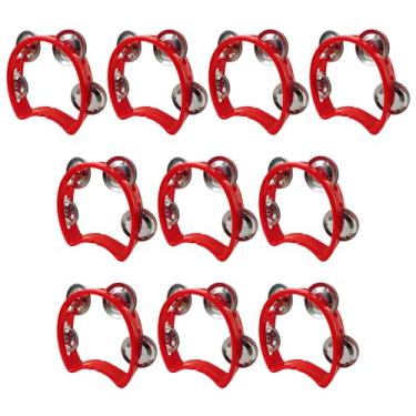 Imagem de Kit 10 Pandeiros Meia Lua Infantil Vermelho New York