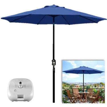 Imagem de Ombrelone com Base para Piscina 3 metros guarda sol Articulado Com Man