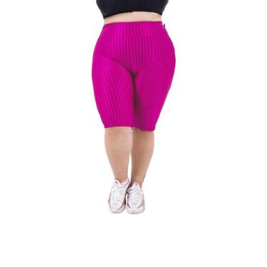 Imagem de Bermuda Ciclista 3D Plus Size Poliamida - ASHYC, Pink, G3