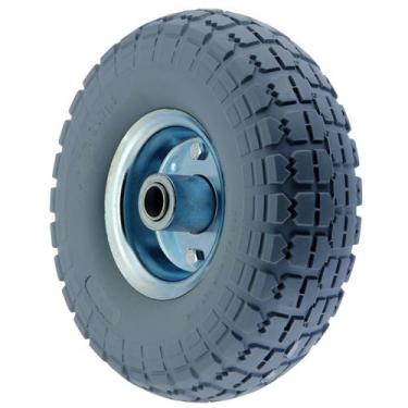 Imagem de Roda Cinza Maciça 350x4 Carrinho Plataforma 150kg Carga Completa - Aja