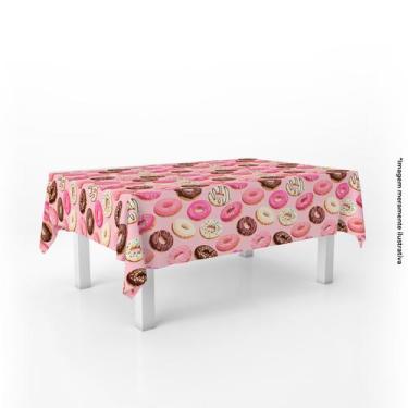 Imagem de Toalha de Mesa Retangular Rosquinhas 220x150cm - PRESENTE-BRINDE, Rosa