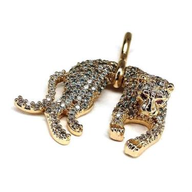 Imagem de Pingente de ouro 18k Pantera Pequena Cravejada - Elegancy Joias