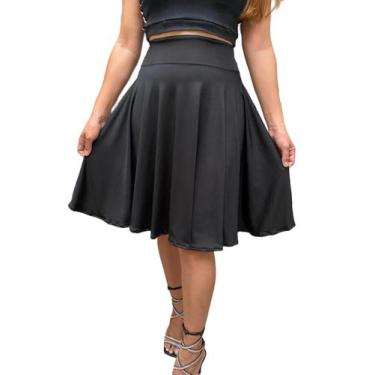 Imagem de Saia Gode Midi Rodada Social Moda Evangélica Congresso - vivi rangel, 