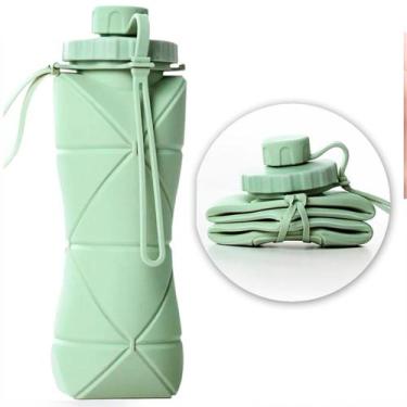 Imagem de Garrafa De Silicone 600ml Dobrável Portátil Para Academia - BIVENA