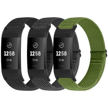 Imagem de Puhuite Pulseiras de substituição compatíveis com Fitbit Charge 2 para mulheres e homens, edição clássica e especial ajustáveis de nylon elástico para Fitbit Charge 2