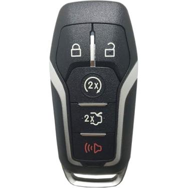 Imagem de Capa Smart Key Fob para Ford Fusion Mustang Explorer Edge, 5 botões, sem chave, entrada remota, capa FobJL-ANNEZOEY preto JLANNEZOEY025