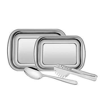 Imagem de Tramontina 64310250 Kit para Assar e Servir Aço Inox com 4 Peças, Prata