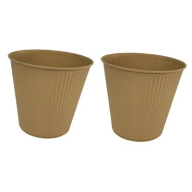 Imagem de Generic 2 Peças Baldes para Flores E Vasos de Plantas com Recipiente para Pincéis, Amarelo, Tamanho real