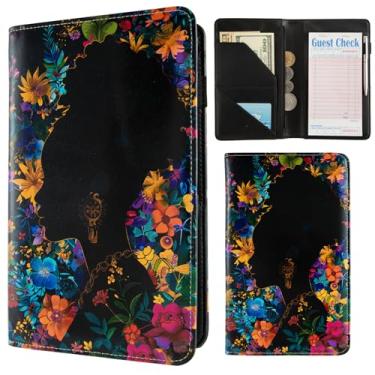 Imagem de ANNAMISSI Livros de servidor para garçonete, organizador de dinheiro de couro com bolso fofo, bloco de notas, dinheiro, dinheiro, restaurante, convidado, cheque, livro, bolso, apresentador, avental,