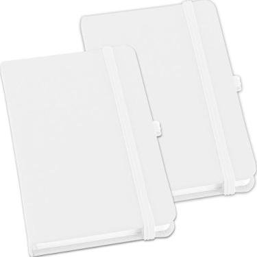 Imagem de Kit 2x Caderneta de Anotações 14x21cm 80 Fls Sem Pauta Branco - TopGet