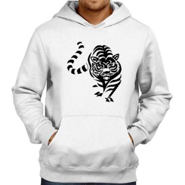 Imagem de Moletom Tigre Traços - Foca na Moda, Branco, M