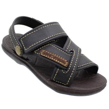 Imagem de Sandália Masculina Infantil Menino Danper Preta Papete, Preto, 27/28, 