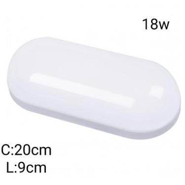 Imagem de Luminaria Tartaruga Led Arandela de Sobrepor 18w Branca Frio 6500k Ip6