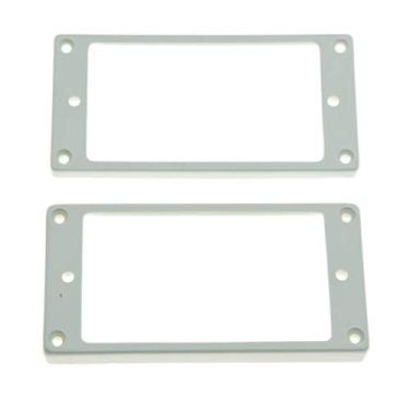 Imagem de KAISH 2 peças de anel de captador Humbucker branco base plana moldura inferior para guitarra Epiphone LP