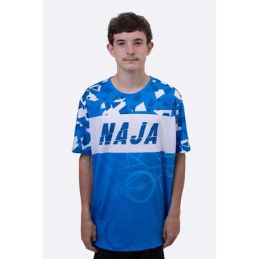 Imagem de Camiseta Masculina HUPI Naja Azul/Branco, Azul, Branco, M