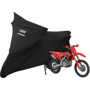 Imagem de Capa Para Moto Honda CRF 450RX CRF 450X  Com Logo - Mz, Preta