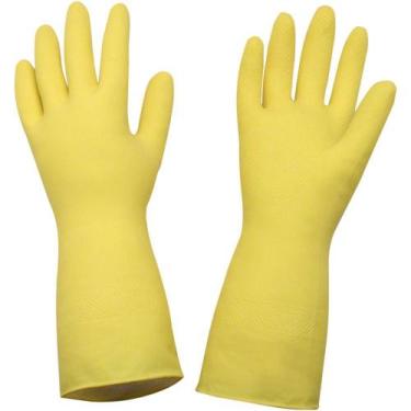 Imagem de Luva Latex Amarela tamanho M Carbografite, G