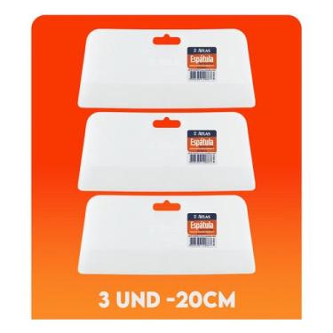 Imagem de Espátula Para Massa Corrida 20cmx8,8cm Atlas, 3 Und - 20cm