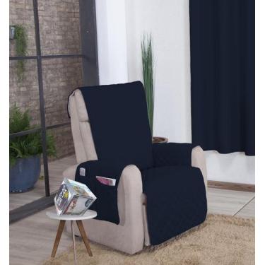Imagem de Capa Protetor Sofá 1 lugar Poltrona do Papai  Az Marinho L* - Enxovais