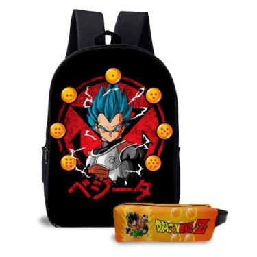 Imagem de Kit Mochila com Estojo Escolar Avulsa Anime do Menino Dragon Ball  - U