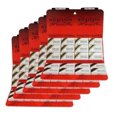 Imagem de Lâminas Aço Barbear Kit 100 C/ 3 Unid Cada Wilkinson Sword