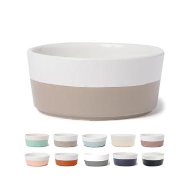 Imagem de Waggo Tigela de cerâmica para cães Dipper vintage cinza, médio