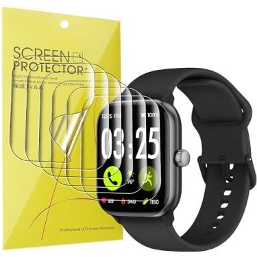 Imagem de Lamshaw Protetor de tela compatível com Spade & Co Health Smartwatch 4, [pacote com 6] Película transparente TPU de cobertura total compatível com smartwatch Spade & Co Health 4 de 4 cm (pacote com 6)