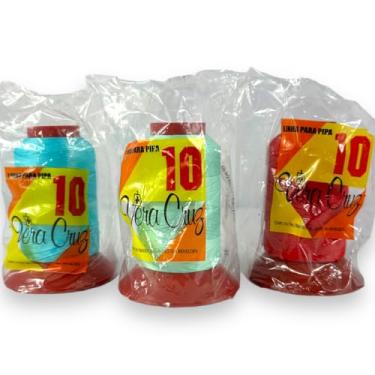 Imagem de Linha Vera Cruz Para Pipa Fio 10 de 500 Jardas 100% Algodão Tex 85 Colorido Aleatório