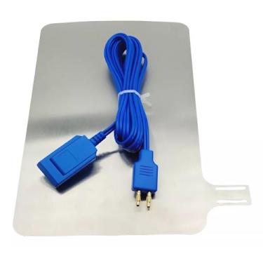 Imagem de Placa Inox Adulto com Cabo compatível com Bisturi Elétrico Wem SS501So
