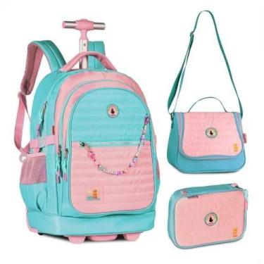 Imagem de Kit Mochila Juvenil c/rodinha Luluca Miçanga LU2445 - Clio
