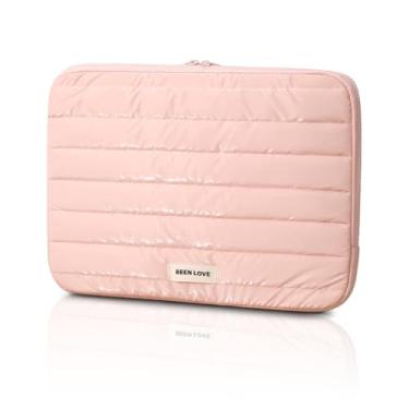 Imagem de Teryeefi Bolsa para laptop de 13 a 14 polegadas, capa moderna à prova d'água para laptop MacBook Air Pro 13 de 14 polegadas, iPad Pro 12,9 Air 13, Dell, Asus, HP para mulheres e meninas - rosa